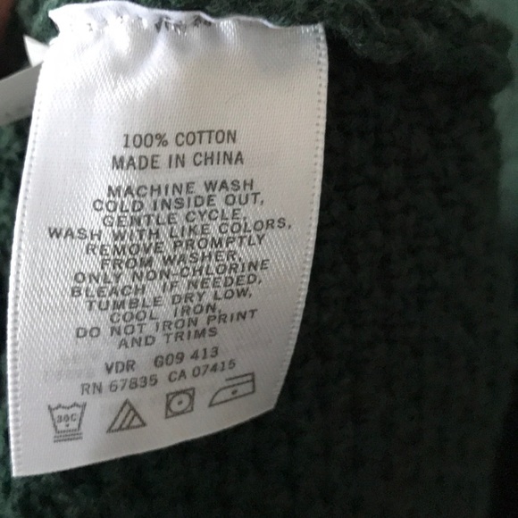 Nautica Green Crew Neck Cable Knit Sweater XXL - Picture 5 of 7